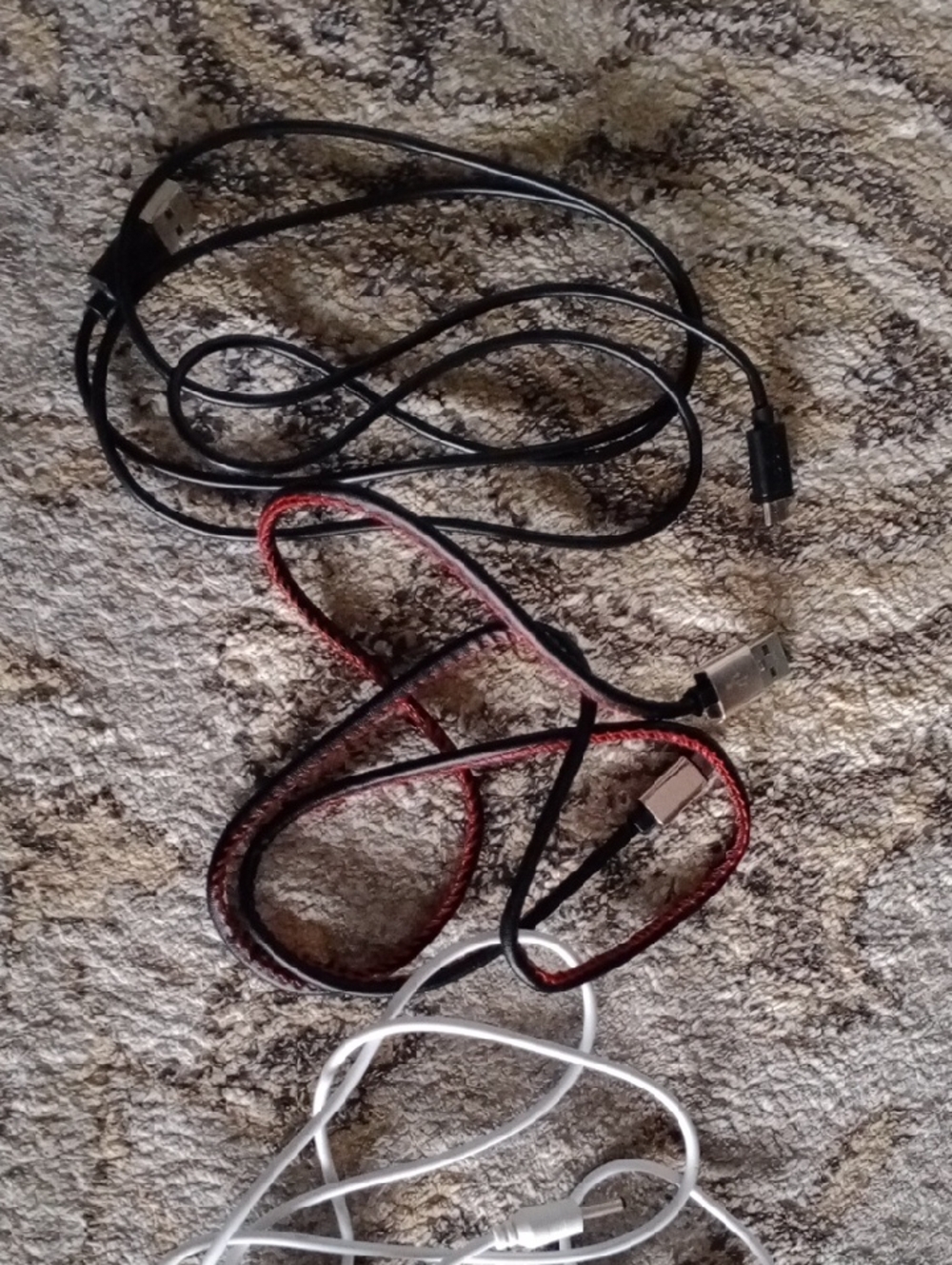 USB Charging Cable - Black/Red/White Multi-Pack